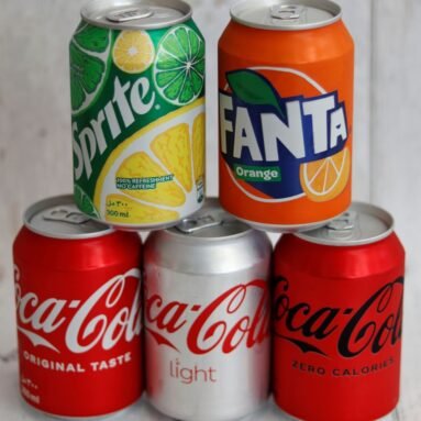 Coke, Diet Coke, Coke Zero, Fanta, Sprite, Diet Sprite